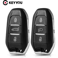 KEYYOU 3 Button Remote Key Shell HU83 Blade For Peugeot 308 3008 5008 4008 508 Expert For Citroen C4 Picasso DS4 DS5 DS6 DS7