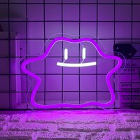 Pokemon Ditto Neon Sign Dimmable LED Neon Light for Anime Fans Bedroom Game Room Wall Decor Kids Birthday Gifts USB Power Lamp