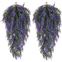 2/4Pcs Purple Artificial Vine Plants Wall Hanging Fake Plant Vine for Home Room Decor Garden Wedding Decoration Outdoor Ornament