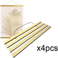 4pcs 8 Colors Black White Wood Gold Silver Magnetic Hanger Painting Frame for Photo Frame Scroll Painting Canvas Poster Frame