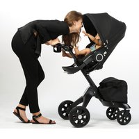 Dsland Baby Carriage with Adjustable Seat Height Angle Four-Wheel Shock Absorption Reversible High Landscape and Fashion Pram