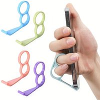 Durable Phone Grip Holders Durable Plastic Non-Slip Finger Ring Stand Mounting Utility Hooks for Secure Handheld Use & Desktop