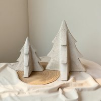 2 Christmas Tree Silicone Molds, 2 Sizes of Christmas Tree Plaster Molds, Resin Silicone Mold, Suitable for DIY Making Plaster