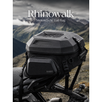 Rhinowalk Motorcycle Tail Bag 23L-35L Expandable Waterproof Rear Seat Bag Backpack for Street Sport ADV Bikes Helmet Storage New