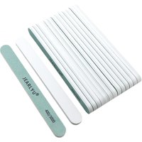 50Pcs Nail File Buffer 400/3000 Grit Extra Fine Buffer Nail File Shine Nails For Natural & Acrylic Nail Green White Double Sided