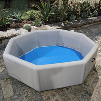 Portable Yard Chill Tub Octagonal Tub Inflatable Spa Pool Ice Bath 8 Corners Tub for Multiple Party Cold Plunge