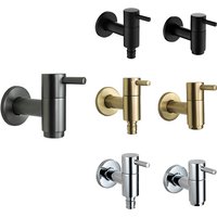 Brass Black Faucet Extended Outdoor Garden Faucet Wall Mounted Bathroom Corner Washing Machine Faucet