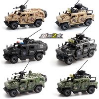 World War Army Military Soldiers Police SWAT Armored Vehicle Model Building Blocks Bricks Children's Toys Gift