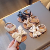 Sandales à nœud papillon pour filles, chaussures de princesse classiques, douces, à la mode, d'été, pour enfants de 21 à 30 ans, offre spéciale