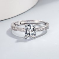 New 925 Sterling Silver Moissanite Luxury Ring for Women Engagement Wedding Simple High Quality Jewelry Birthday Gift Fashion