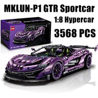 3568PCS 1:8 P1 GTR Sportcar,City Mechanical Speed Vehicle Supercar Building Blocks Racing Car Brick Puzzle Toys Kids Adult Gifts