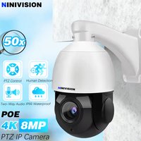50X Optical Zoom AI Human Detection Outdoor 8MP 4K HD POE IP Camera Speed Dome PTZ IP Camera CCTV Security Video Surveillance