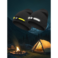 AliExpress NONE Winter Warm Hat with Light 2 in 1 Outdoor Work Knit Cap with Maintenance Light Cycling headlight