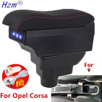 For Opel Corsa D Armrest For Opel Corsa Car Armrest box Curved Surface leather Car Storage Box Simple installation Interior