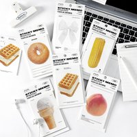 Cute Gelato Bowknot Sticky Memo Pad Adhesive Writing Paper School Craft Supplies Remark Book Stationery Decoration