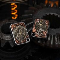 BPMODS Evil Dragon Push Fidget Slider EDC Fidgeting Sensory Anti Stress Metal Fidget Spinner Toys