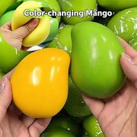 New 부드러운 Handmade Soft Mango Stress Ball Squeeze Toy, Color-Changing Mango Squishy Fidget Ball, ASMR Sensory Stress Relief Toy