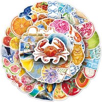 50/100PCS Mediterranean Art Stickers Art Aesthetics Graffiti Small Fresh Travel Handbag Waterproof Decoration Water Cup Stickers