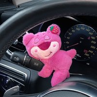 Strawberry Bear Car with Shift Handle Decoration Direction Light Wiper Figure Car Decoration Parts