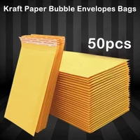 Envelopes Bags 50pc Yellow Kraft Paper Bubble Different Specifications Mailers Padded Shipping Envelope With Bubbles Mailing Bag