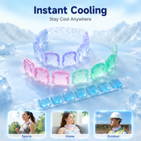 PCM Cooling Neck Wrap 18/28℃ Reusable Ice Neck Cooler Collars Portable Summer Gadget Adjustable Neck Cooling Tube for Outdoor