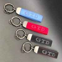 Suede Leather GTD Keyring Man Women Luxury Car Keychain for Volkswagen VW Polo Golf 6 7 8 MK6 MK7 GTD Keychain Accessories