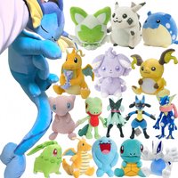 Pokemon Stuff Eevee Collection Evoli Sleep Vaporeon Plush Toys Pikachu Dragonite Lucario Lugia Espurr Greninja Sprigatito Doll