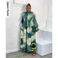 IF 2024 New Miyake Pleated Graffiti Print Sleeved Dress Autumn New Long Sleeved High End Fashion Folded Style Dress