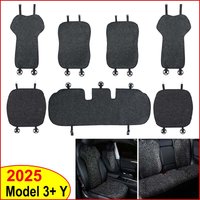 for Tesla NEW Model 3 Y Juniper Highland 2025 Breathable Linen Seat Cushion Backrest Protector Cover Summer Winter Accessories