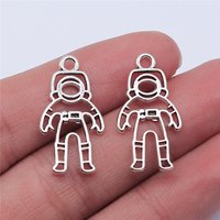 10pcs 26x14mm Antique Silver Color Astronaut Charms Zinc Alloy DIY Handmade Jewelry Making Accessories