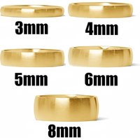 316L Stainless Steel Ring for Men Gold Color Brushed Band Wedding Biker Stackable Jewelry for Women Men Accessories Gifts
