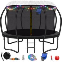 8FT 10FT 12FT 14FT 16FT ASTM Approved Large Backyard Pumpkin Outdoor Trampoline for Kids with Safety Net Ladder