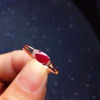 Designer classic style new in silver inlaid geometric Red gemstone adjustable rings for women fashion temperament jewelry