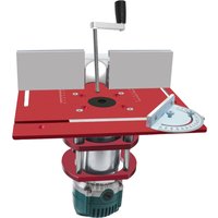 Woodworking Router Lift Kit Aluminum Router Table Insert Plate with Miter Gauge Slot for 65mm Trim Router Motors
