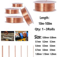 3-1Rolls Enameled Coppers Magnet Wire 0.06mm-1.2mm Winding Coil Cable Lacquered Coppers Wire 10-100 Meters Length