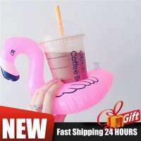 1-10PCS Flamingo Cup Holder Pvc Water Cup Holder Party Decor Pool for Swimming Pool Flamingo Drinks Cup Holder Pool Party Decor