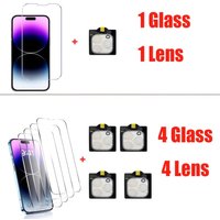1~4Pcs Screen Protector For iPhone 17 15 14 16 Pro Max Camera Lens for iPhone 11 12 13 Mini Glass For iPhone 17 Pro