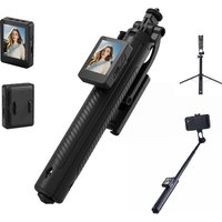 2in1 Selfie Stick Tripod Screen Sharing Device with Remote Aluminum Alloy Phone Tripod Bluetooth Remote and 270°Rotation Stand