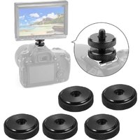 5 Pack Thumb Nuts 1/4-20 Female Screw Knob Knurled Wheel Lock Nut Mount Adapter Spacer for Flash Stand Tripod Camera Rig DSLR