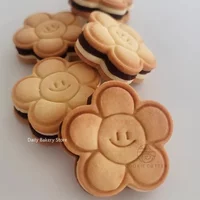 Lovely Flower Cookie Cutter Baby Shower Embossed Dessert Fondant Sugarcraft Baking Mould Plastic Biscuits Pastry Press Stamp