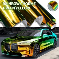 Holographic Rainbow Iridescence Chrome Green Coppery Car Stickers Laser Plating Vinyl Wrap Film Car Styling Motorcycle Sticker