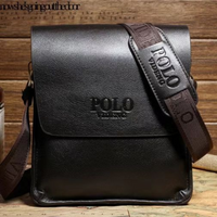 Casual Business Polo Shoulder Bag Paul Vertical Leather Bag Men's Official Document Crossbody Bag Trend