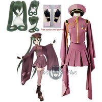 Thousand Cherry Trees Blossoms Senbonzakura Miku Kimono Uniform Outfit Halloween Clothes For Girls Military Uniform With Hat