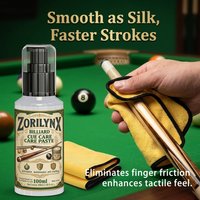 100ml Billiard Cue Care Oil Kit Smooth Lubrication Anti-Cracking Polish with Cleaning Cloth for Snooker Pool Cues ZORILYNX