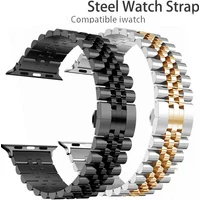 For IWatch Ultra 2 49mm 45mm 44mm 42mm 41mm 40mm 38mm Stainless Steel Metal Watch Strap For Apple Watch Series 9/8/7/6/5/4/3/SE