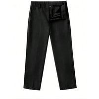 Tween Boy – pantalons longs noirs à simple boutonnage pour la rentrée scolaire, uniformes scolaires pour jeunes garçons