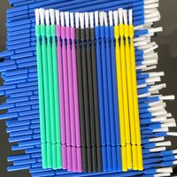 100pcs/Bag Dental Disposable Long Handle Brush Bendable Non-linting Brushes Whitening Oral Dentist Materials Accessories