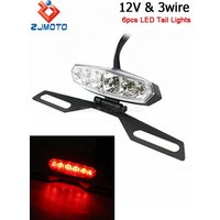 AliExpress NONE 12V Rear Mini LED Brake Tail Lights Universal Motorcycle Quad Sport Dirt Bike Enduro ATV Stop Taillight W/ License Plate Holder