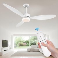 42/52 Inch Inverter Ceiling Fan with Light Silent Industrial Vintage Fan Lamp APP&Remote Control Living Room Office Large Fans