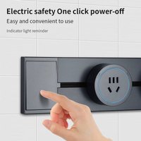 Equipped with Usb Typec Track socket 8000W UK US EU standard circular movable adapter for home kitchen wall mounted rail socket
